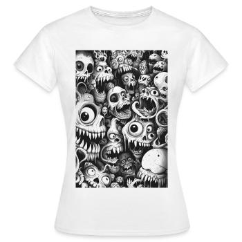 Horde de Monstres de Skullwimmel - T-shirt Femme - blanc - Devant - AI Model Female 172 dark (172cm)