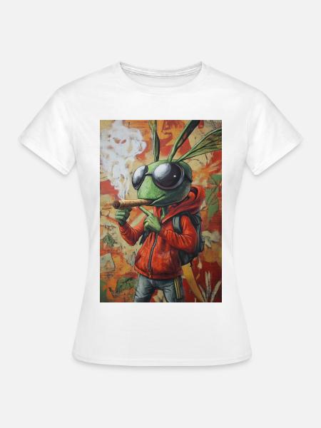 Graffiti-Bug im Hoodie - Frauen T-Shirt - Weiß