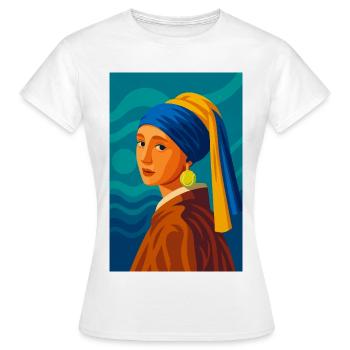Die Jungfrau (in der Schwebe) - Frauen T-Shirt - Weiß - Vorne - AI Model Female 172 dark (172cm)