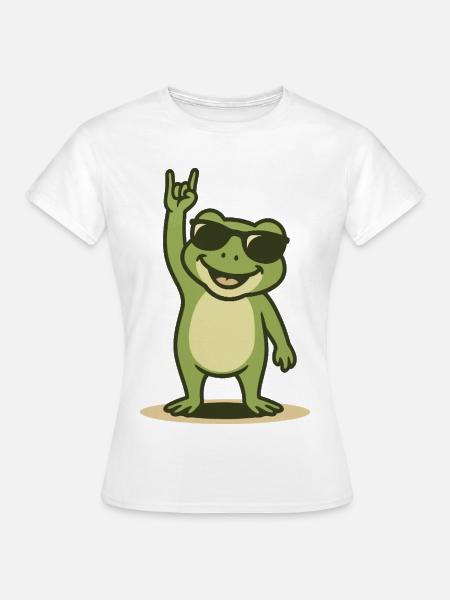 Rock'n'Ribbit - Frauen T-Shirt - Weiß