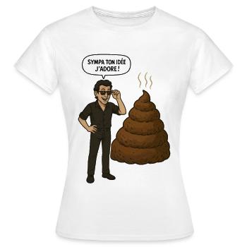 Nice ideas, bad ideas, ironic humor - Women's T-Shirt - white - Front - AI Model Female 172 dark (172cm)