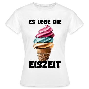Es lebe die Eiszeit - Eissorte - Frauen T-Shirt - Weiß - Vorne - AI Model Female 172 dark (172cm)