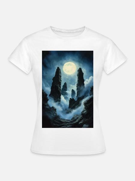 Illustration einer Naturlandschaft - Frauen T-Shirt - Weiß