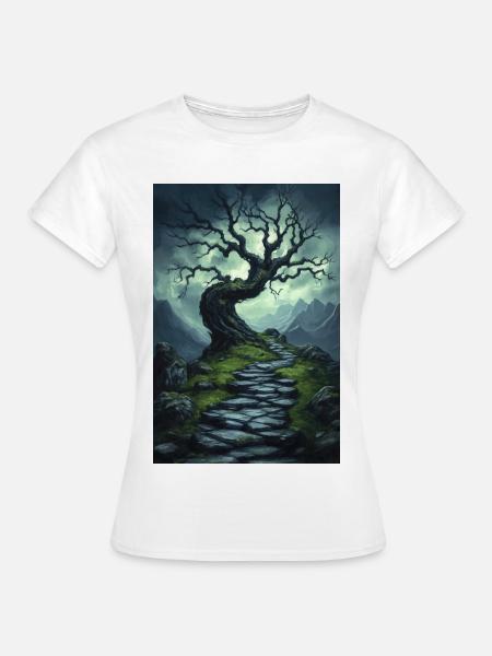 Dark Fantasy Illustration - Frauen T-Shirt - Weiß