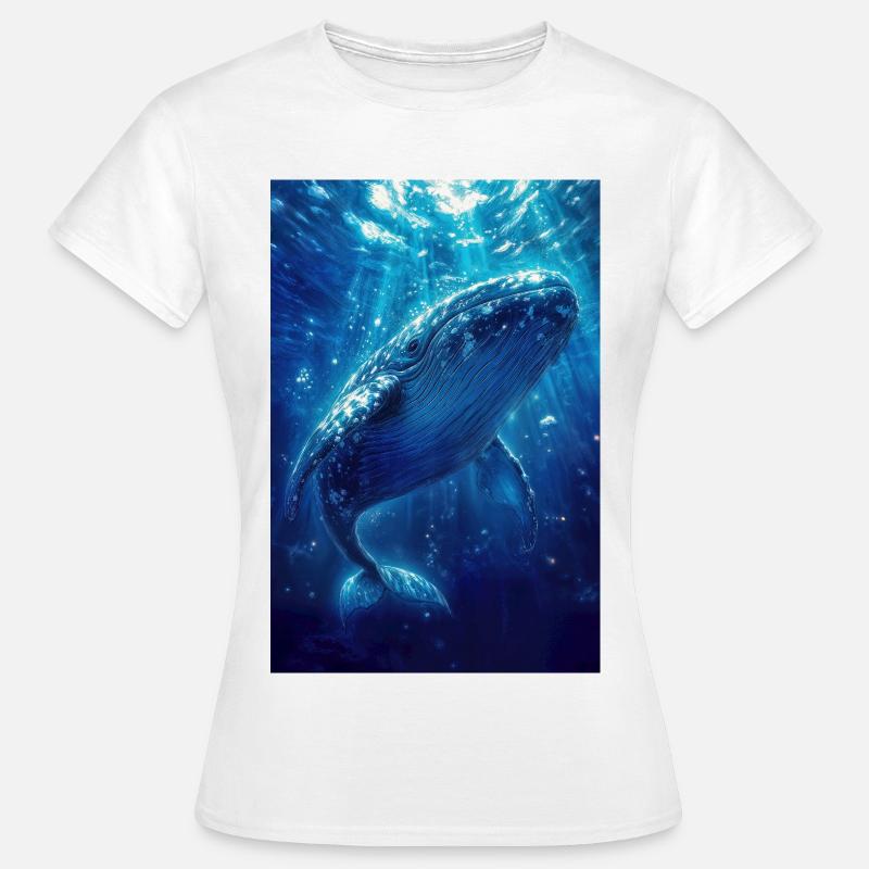 Illustration eines Wals - Frauen T-Shirt - Weiß