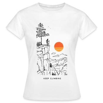 Sonnenuntergang Sonnenkreis - Frauen T-Shirt - Weiß - Vorne - AI Model Female 172 dark (172cm)