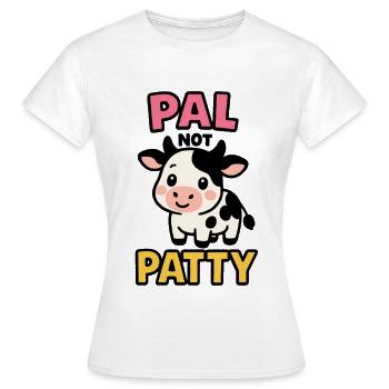 Ami pas Patty – Amitié de vache mignonne - T-shirt Femme - blanc - Devant - AI Model Female 172 dark (172cm)