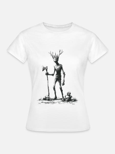 Waldgeist mit Axt - Frauen T-Shirt - Weiß
