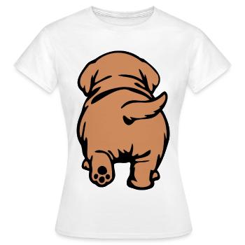 Dog Back - Women's T-Shirt - white - Front - AI Model Female 172 dark (172cm)