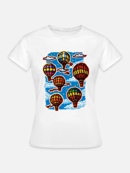Lebendige Ballon-Himmelsparade - Frauen T-Shirt - Weiß