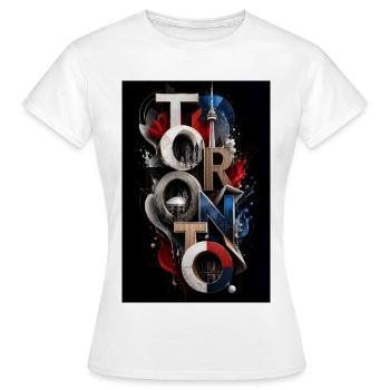 Typographie urbaine de Toronto - T-shirt Femme - blanc - Devant - AI Model Female 172 dark (172cm)