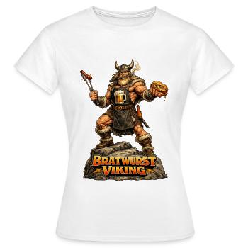 Bratwurst Viking - Frauen T-Shirt - Weiß - Vorne - AI Model Female 172 dark (172cm)