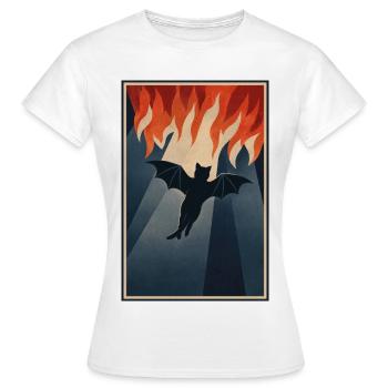 Hellcat - Katze aus der Hölle - Frauen T-Shirt - Weiß - Vorne - AI Model Female 172 dark (172cm)