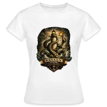 Phare Kraken Sailor - T-shirt Femme - blanc - Devant - AI Model Female 172 dark (172cm)