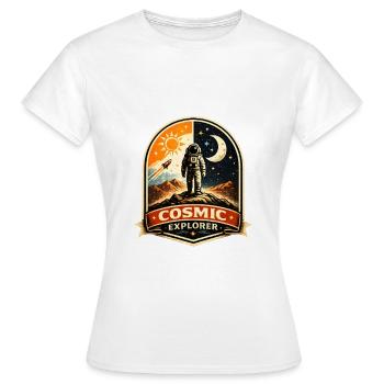 Cosmic Explorer Patch - Women's T-Shirt - white - Front - AI Model Female 172 dark (172cm)