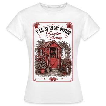Je serai dans mon bureau Plantes de jardin - T-shirt Femme - blanc - Devant - AI Model Female 172 dark (172cm)
