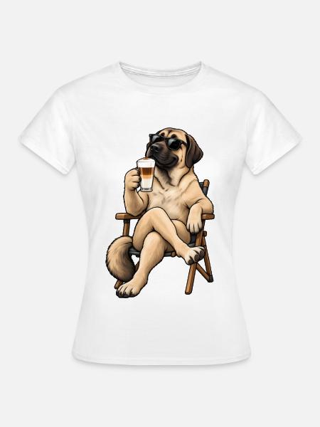 Kangal mit Latte Macchiato - Frauen T-Shirt - Weiß