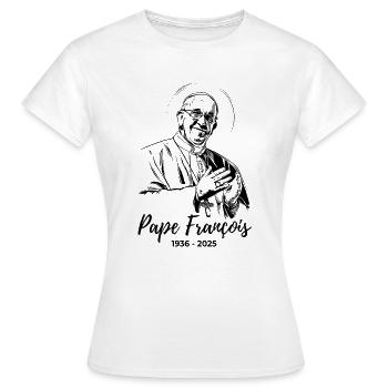 Papst Franziskus spendet seinen Segen - Frauen T-Shirt - Weiß - Vorne - AI Model Female 172 dark (172cm)
