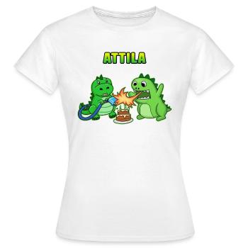 Cadeau d'anniversaire Attila - T-shirt Femme - blanc - Devant - AI Model Female 172 dark (172cm)