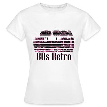 80s_Retro - Frauen T-Shirt - Weiß - Vorne - AI Model Female 172 dark (172cm)
