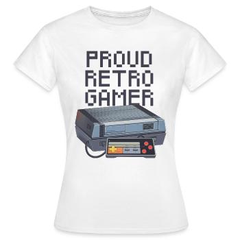 Stolzer Retro Gamer - dunkel - Frauen T-Shirt - Weiß - Vorne - AI Model Female 172 dark (172cm)