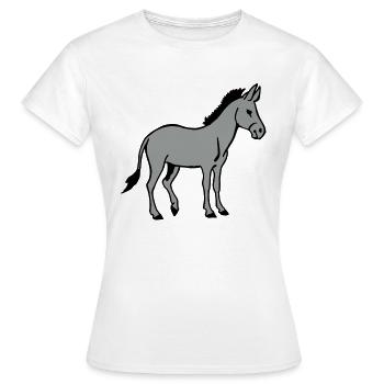 Âne - T-shirt Femme - blanc - Devant - AI Model Female 172 dark (172cm)