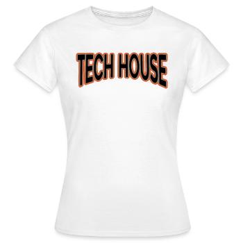 Tech House Techno House Musique - T-shirt Femme - blanc - Devant - AI Model Female 172 dark (172cm)