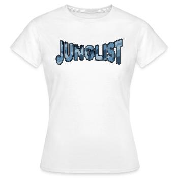Junglist Blue Camo DNB Original Remix - Women's T-Shirt - white - Front - AI Model Female 172 dark (172cm)