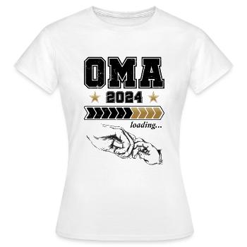 Oma Loading 2024 - Frauen T-Shirt - Weiß - Vorne - AI Model Female 172 dark (172cm)