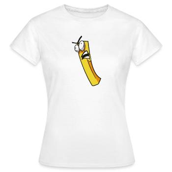 Mecker Frites, schimpfende Pommes - Frauen T-Shirt - Weiß - Vorne - AI Model Female 172 dark (172cm)