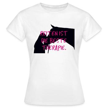 Pferd Pferde Reiten Reiterin Reitsport Geschenk - Frauen T-Shirt - Weiß - Vorne - AI Model Female 172 dark (172cm)