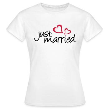 deux coeurs - T-shirt Femme - blanc - Devant - AI Model Female 172 dark (172cm)