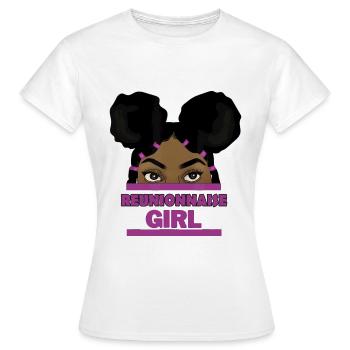 Réunionnaise Girl - T-shirt Femme - blanc - Devant - AI Model Female 172 dark (172cm)