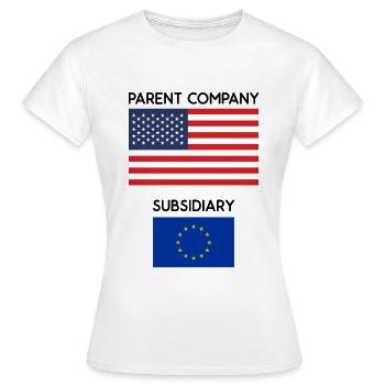 L’Europe est une filiale des États-Unis - T-shirt Femme - blanc - Devant - AI Model Female 172 dark (172cm)
