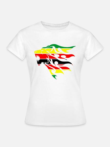 Simbabwe-Flagge Löwe - Frauen T-Shirt - Weiß