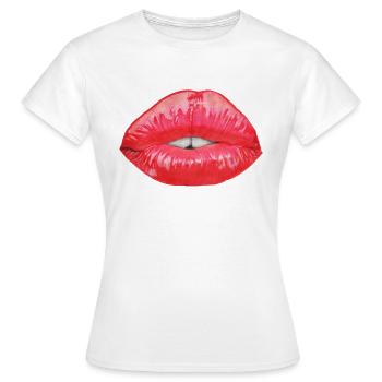 lèvres - T-shirt Femme - blanc - Devant - AI Model Female 172 dark (172cm)