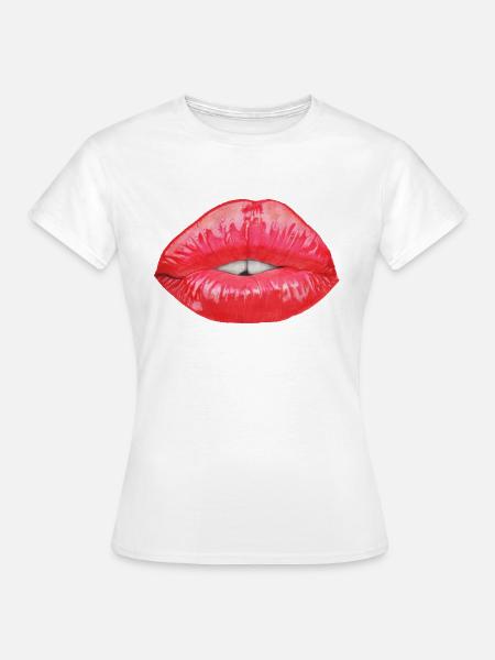 Lippen - Frauen T-Shirt - Weiß