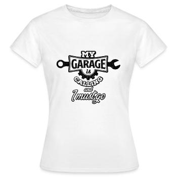 Mechaniker Garage auto Schrauber Hobby Geschenk - Frauen T-Shirt - Weiß - Vorne - AI Model Female 172 dark (172cm)