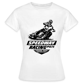Speedway - Motorcycle Speedway - Women's T-Shirt - white - Front - AI Model Female 172 dark (172cm)