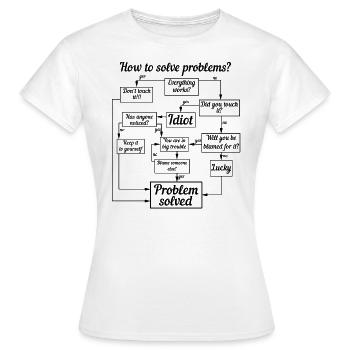 DIY problem solver - Women's T-Shirt - white - Front - AI Model Female 172 dark (172cm)