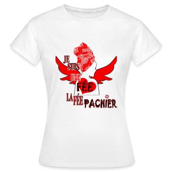 Je suis une fée, la fée pachier - Humour - T-shirt Femme - blanc - Devant - AI Model Female 172 dark (172cm)