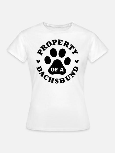 Eigentum eines Dackels - Frauen T-Shirt - Weiß