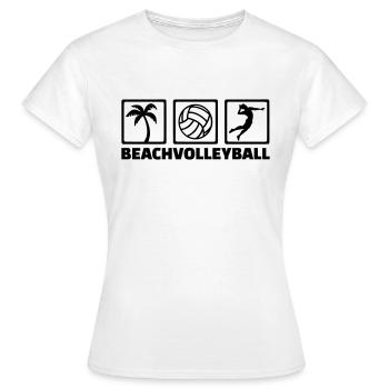 Beach volley - T-shirt Femme - blanc - Devant - AI Model Female 172 dark (172cm)