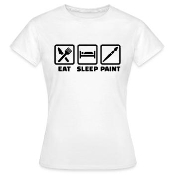 Malen - Frauen T-Shirt - Weiß - Vorne - AI Model Female 172 dark (172cm)