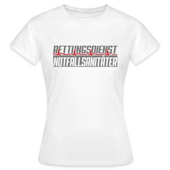 Notfallsanitäter EKG - Frauen T-Shirt - Weiß - Vorne - AI Model Female 172 dark (172cm)