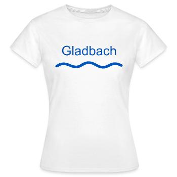 Gladbach Fluss freigestellt - Frauen T-Shirt - Weiß - Vorne - AI Model Female 172 dark (172cm)