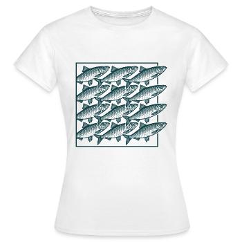 Sortir des sentiers battus - Hareng - Équipe - Solution - T-shirt Femme - blanc - Devant - AI Model Female 172 dark (172cm)