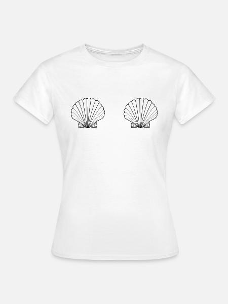 Shell Bra - Frauen T-Shirt - Weiß