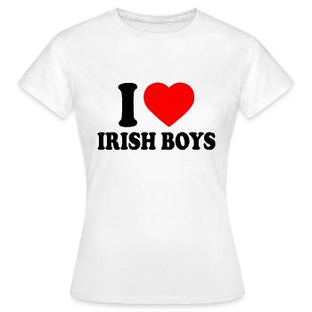 I love irish boys - Frauen T-Shirt - Weiß - Vorne - AI Model Female 172 dark (172cm)