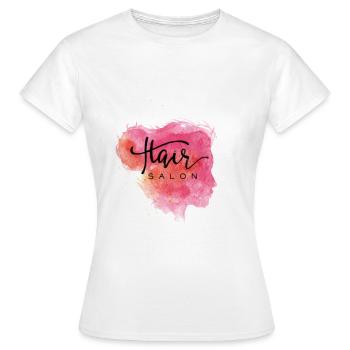 Friseur Haare Salon Frisur Frisörin Haarschnitt - Frauen T-Shirt - Weiß - Vorne - AI Model Female 172 dark (172cm)